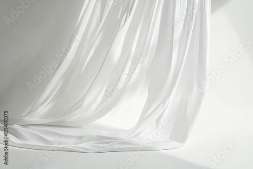 Ultra Hd Visual of White Hanging Curtain with the Word Home on it