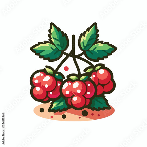 berry, cloudberry, food, natural, nature, healthy, fresh, background, organic, isolated, ripe, juicy, fruit, summer, illustration, orange, green, sweet, vitamin, leaf, nordic, plant, red, forest, tast