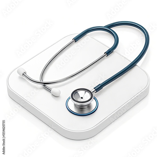 stethoscope on white background