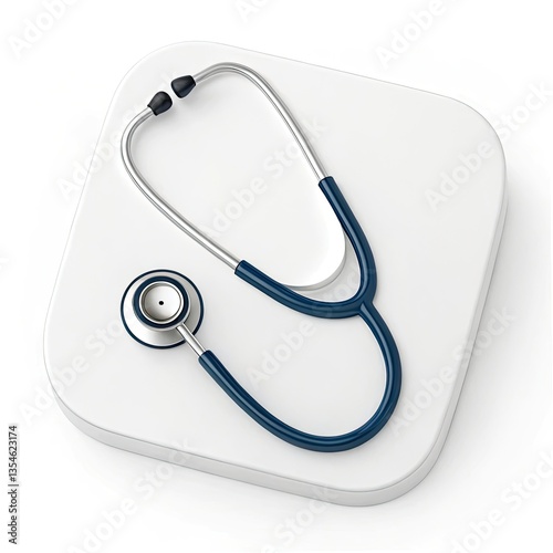 stethoscope on white background