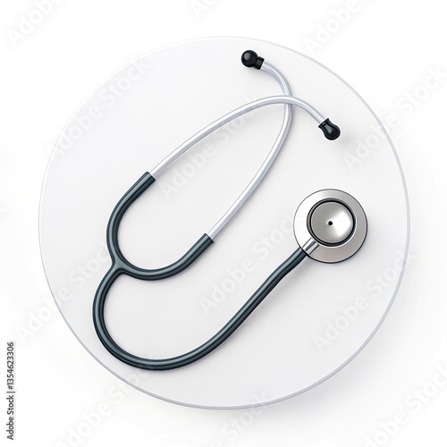 stethoscope on white background