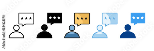 Employee Feedback Icon Set Multiple Style Collection