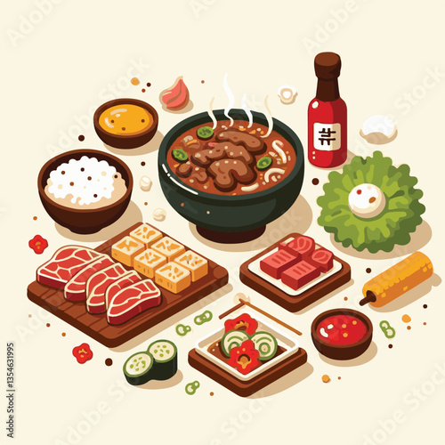 cuisine, meal, dish, meat, bulgogi, delicious, dinner, restaurant, beef, cooking, lunch, traditional, food, healthy, gourmet, asian, background, menu, spicy, plate, bbq, korean, korean food, barbecue,