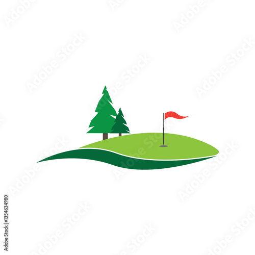 Golf club icons, symbols, elements and logo vector collection
