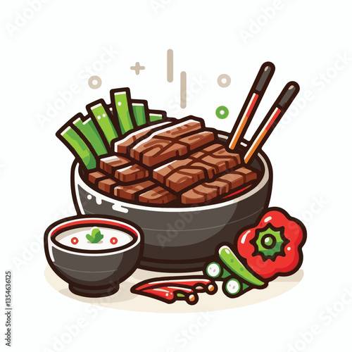 cuisine, meal, dish, meat, bulgogi, delicious, dinner, restaurant, beef, cooking, lunch, traditional, food, healthy, gourmet, asian, background, menu, spicy, plate, bbq, korean, korean food, barbecue,