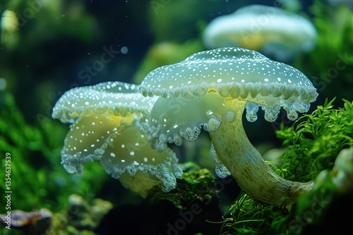 Stunning jellyfish swimming gracefully in water