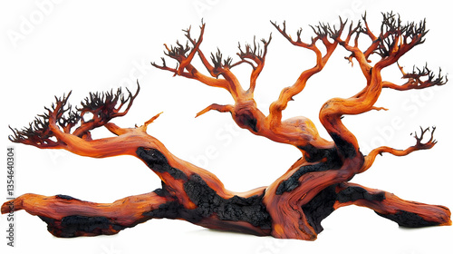 Intricate, sculpted,  deadwood  tree  art piece
