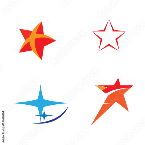 star icon vector on a white background.
