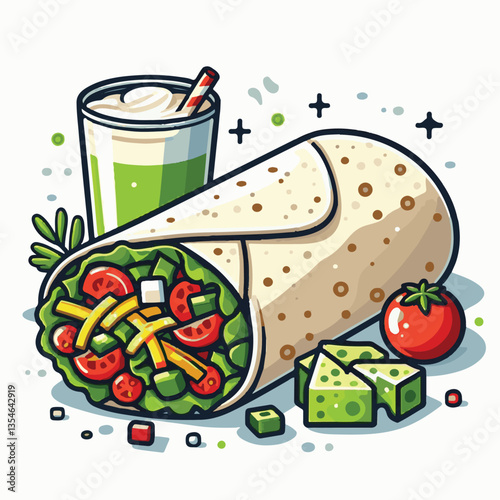 food, meal, restaurant, burrito, meat, delicious, fast, menu, dinner, lunch, snack, background, mexican, beef, dish, isolated, salad, vegetable, chicken, grilled, plate, bread, wrap, collection, taco,