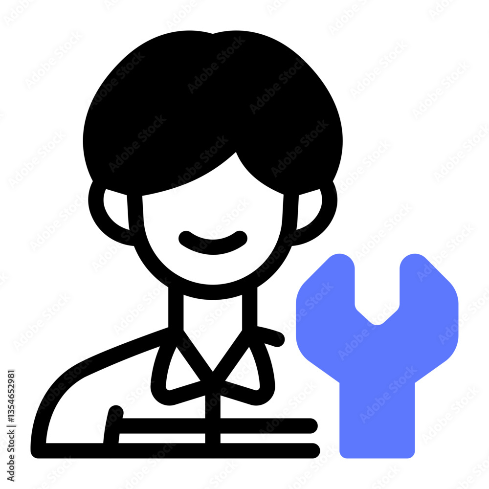 This Mechanic icon is suitable for Car Race, Extreme Sport, etc This Mechanic icon is suitable for Car Race, Extreme Sport, etc