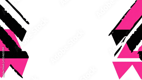 Pink and Black Geometric Shapes