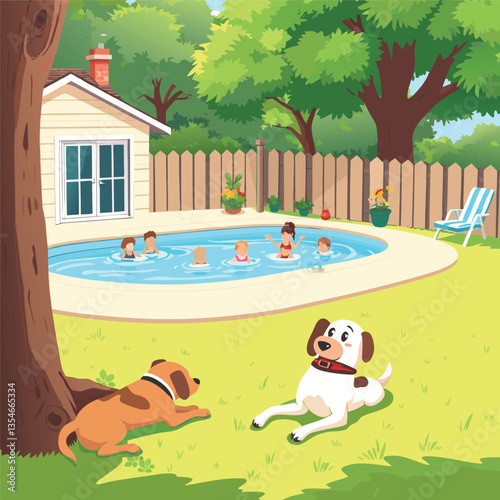 Summer Fun by the Backyard Pool