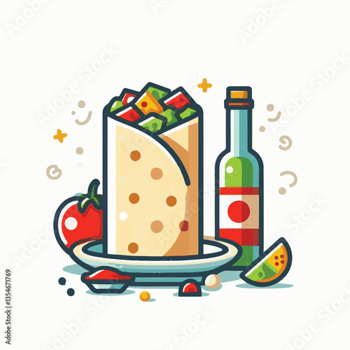 food, meal, restaurant, meat, burrito, menu, fast, delicious, lunch, dinner, snack, mexican, background, dish, beef, chicken, salad, isolated, grilled, bread, wrap, vegetable, set, collection, plate, 