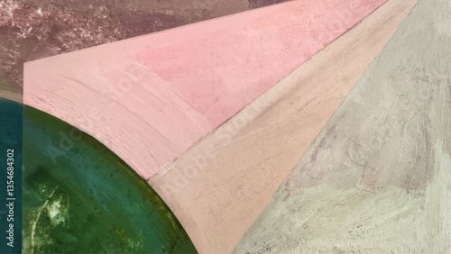 テクスチャのある抽象画、幾何学的なコンポジション、手描きのグラフィック素材、テクスチャのある背景素材