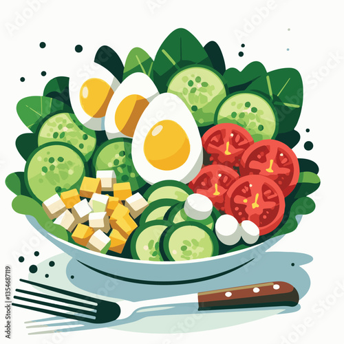 food, lunch, vegetable, salad, meal, tomato, lettuce, cobb, avocado, chicken, dinner, egg, green, keto, american, meat, chopped, cuisine, bacon, diet, plate, fresh, healthy, gourmet, leaf, cobb salad,