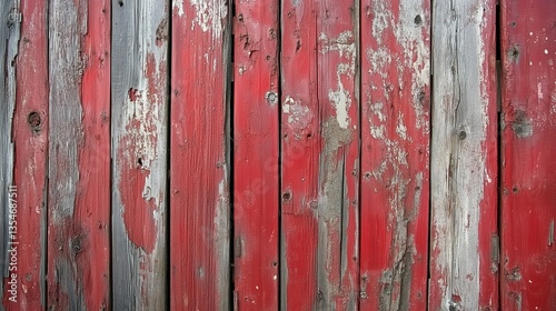 Reclaimed barn wood planks with a weathered and textured surface photo
