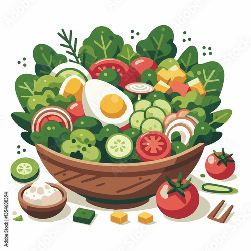 food, lunch, vegetable, salad, meal, tomato, lettuce, cobb, avocado, chicken, dinner, egg, green, keto, american, meat, chopped, cuisine, bacon, diet, plate, fresh, healthy, gourmet, leaf, cobb salad,