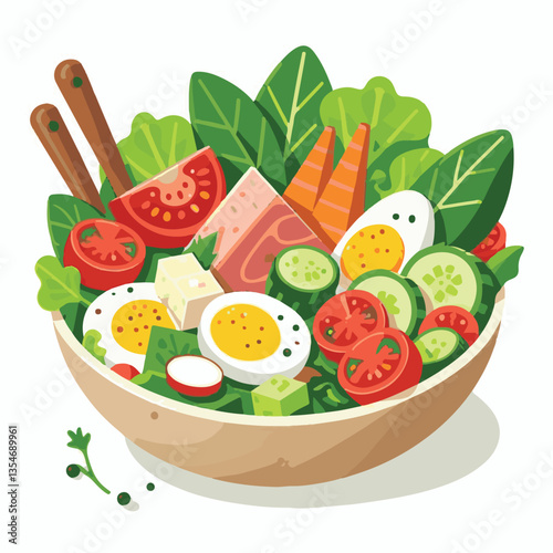 food, lunch, vegetable, salad, meal, tomato, lettuce, cobb, avocado, chicken, dinner, egg, green, keto, american, meat, chopped, cuisine, bacon, diet, plate, fresh, healthy, gourmet, leaf, cobb salad,