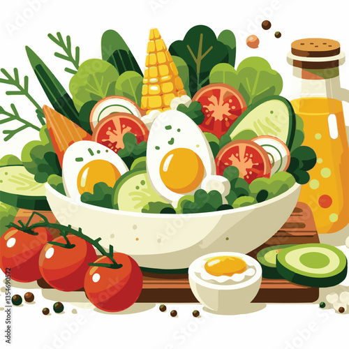 food, lunch, vegetable, salad, meal, tomato, lettuce, cobb, avocado, chicken, dinner, egg, green, keto, american, meat, chopped, cuisine, bacon, diet, plate, fresh, healthy, gourmet, leaf, cobb salad,