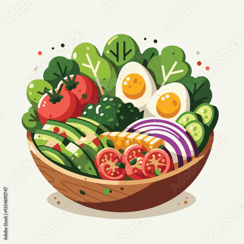 food, lunch, vegetable, salad, meal, tomato, lettuce, cobb, avocado, chicken, dinner, egg, green, keto, american, meat, chopped, cuisine, bacon, diet, plate, fresh, healthy, gourmet, leaf, cobb salad,