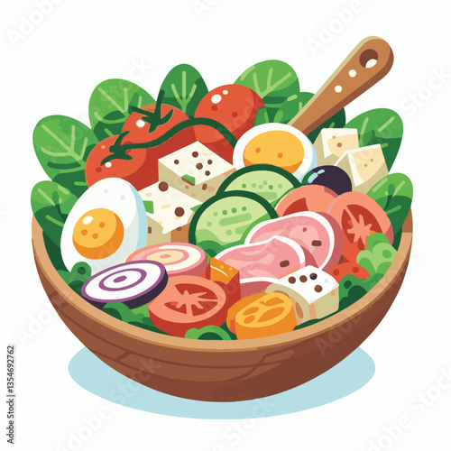 food, lunch, vegetable, salad, meal, tomato, lettuce, cobb, avocado, chicken, dinner, egg, green, keto, american, meat, chopped, cuisine, bacon, diet, plate, fresh, healthy, gourmet, leaf, cobb salad,