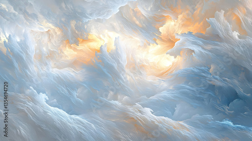 Wallpaper Mural Abstract swirling cloudscape of pastel hues.  Soft, ethereal, and dreamlike Torontodigital.ca