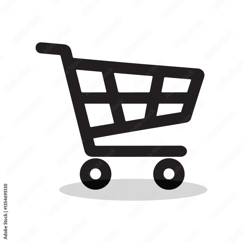 custom made wallpaper toronto digitalShopping basket vector icon on transparent background.