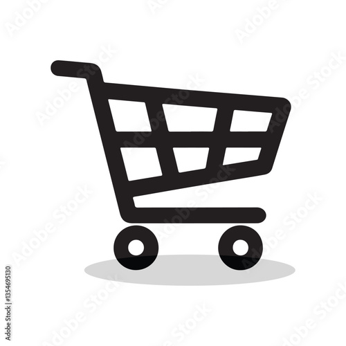 Wallpaper Mural Shopping basket vector icon on transparent background. Torontodigital.ca