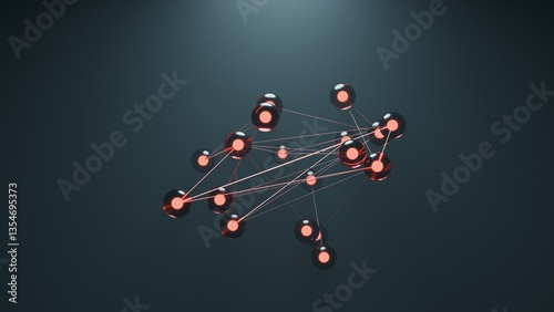 3D model of molecules. Atoms, chemical bonds, molecular nano structure. Innovation in science, DNA, medicine, education. Chemistry science research, biology, pharmaceuticals biotechnology