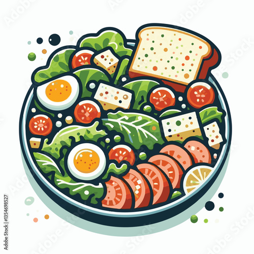 healthy, lunch, food, cheese, meal, lettuce, fresh, salad, green, gourmet, bread, parmesan, delicious, sauce, vegetable, dinner, caesar, bowl, chicken, appetizer, cuisine, dish, crouton, grilled, plat