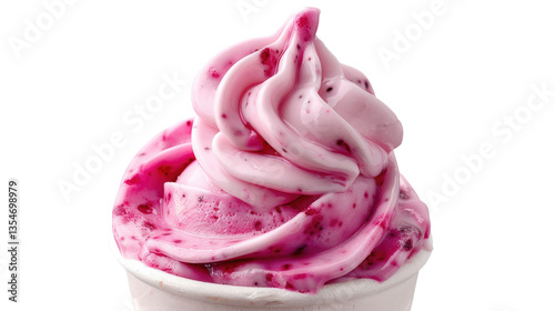 Wallpaper Mural Berry Swirl Delight: A creamy swirl of berry-infused ice cream, beckoning with its luscious texture and vibrant hue, offering a refreshing treat. Torontodigital.ca