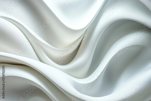 White silk fabric texture background with delicate folds and soft lighting, creating a sense of elegance and luxury.