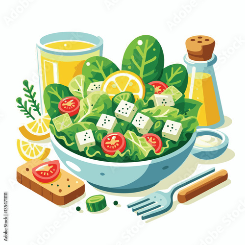 healthy, lunch, food, cheese, meal, lettuce, fresh, salad, green, gourmet, bread, parmesan, delicious, sauce, vegetable, dinner, caesar, bowl, chicken, appetizer, cuisine, dish, crouton, grilled, plat