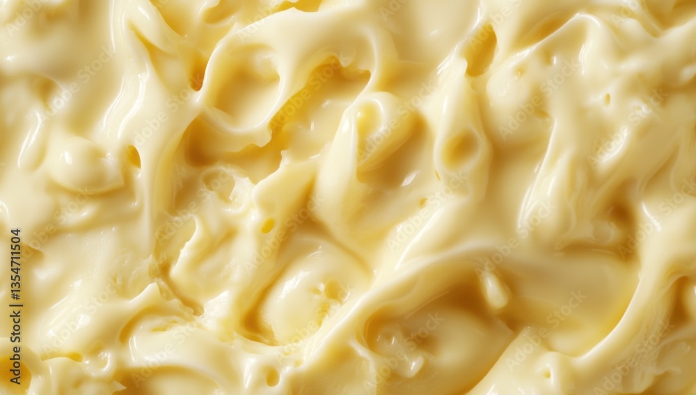 Close-up of creamy, swirled, pale yellow butter texture. Close-up of creamy, swirled, pale yellow butter texture.