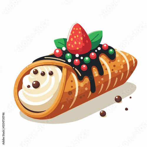 dessert, pastry, sweet, cannoli, food, chocolate, cream, italian, delicious, bakery, gourmet, italy, traditional, cannolo, background, sicily, breakfast, white, filling, creamy, sugar, baked, crust, c