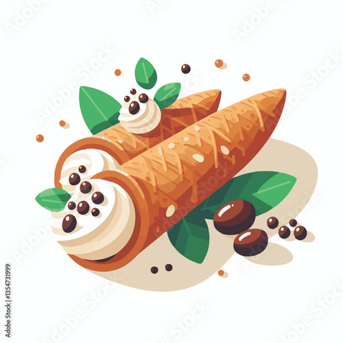 dessert, pastry, sweet, cannoli, food, chocolate, cream, italian, delicious, bakery, gourmet, italy, traditional, cannolo, background, sicily, breakfast, white, filling, creamy, sugar, baked, crust, c
