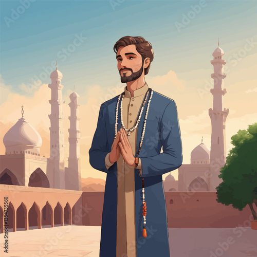 Man in Traditional Eid Attire