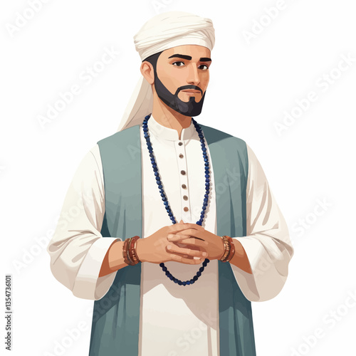 Man in Traditional Eid Attire
