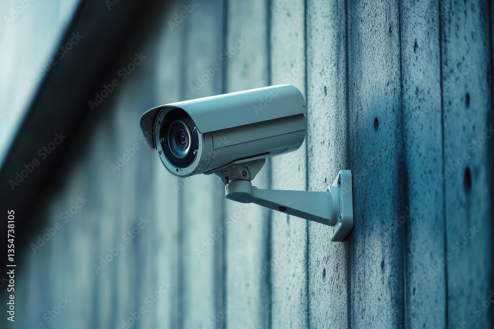 CCTV security alarm and fire surveillance system monitoring a building exterior CCTV security alarm and fire surveillance system monitoring a building exterior
