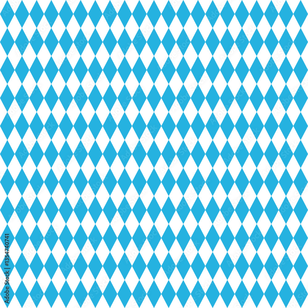 Oktoberfest blue seamless rhombus pattern background , Harlequin check patterns