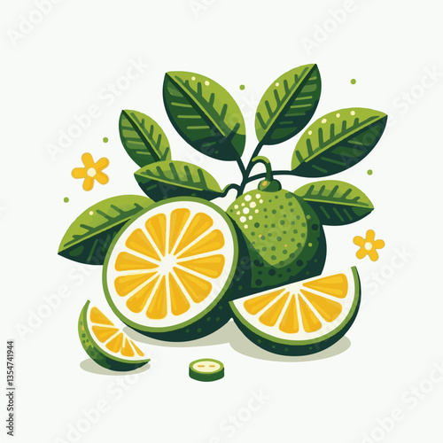 citrus, green, fresh, fruit, organic, food, tropical, background, closeup, juicy, nature, juice, ripe, healthy, vitamin, isolated, leaf, yellow, color, orange, natural, sweet, white, diet, object, veg