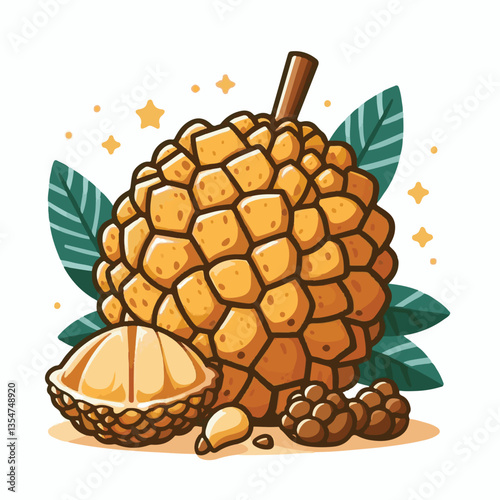 fresh, asian, cempedak, food, fruit, tropical, healthy, ingredient, asia, yellow, sweet, exotic, tasty, delicious, raw, background, green, dessert, ripe, tropical fruit, organic, nature, closeup, natu