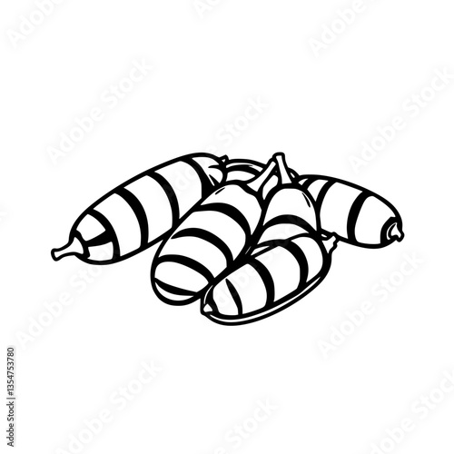 Striking Striped Chipolata Sausages The Art of Traditional Grilled Delicacies
