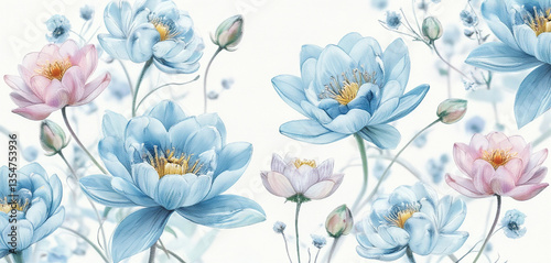 watercolor flowers background
