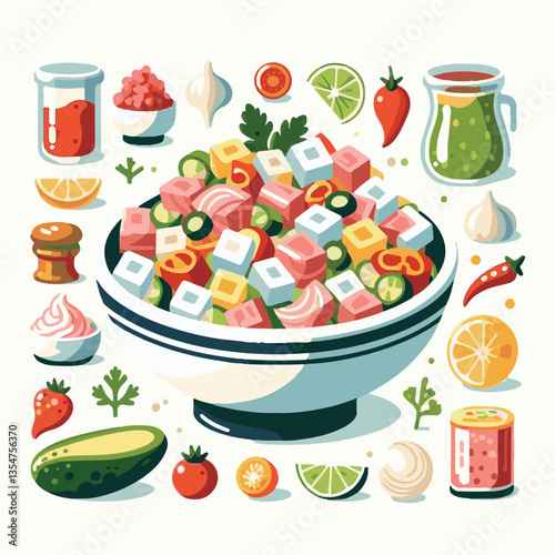 ceviche, food, seafood, gourmet, lime, fresh, meal, fish, appetizer, delicious, cuisine, citrus, peru, peruvian, restaurant, raw, cebiche, marinated, cilantro, onion, seviche, lunch, background, salad