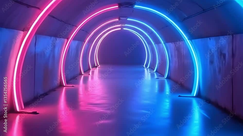 A tunnel of neon streaks bends and twists in an endless, seamless loop.

