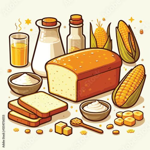 food, cornbread, homemade, bread, background, cornmeal, delicious, fresh, breakfast, baked, tasty, snack, meal, corn, crust, yellow, bakery, corn bread, traditional, pastry, closeup, rustic, healthy, 