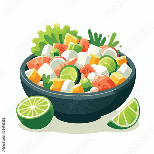 ceviche, food, seafood, gourmet, lime, fresh, meal, fish, appetizer, delicious, cuisine, citrus, peru, peruvian, restaurant, raw, cebiche, marinated, cilantro, onion, seviche, lunch, background, salad