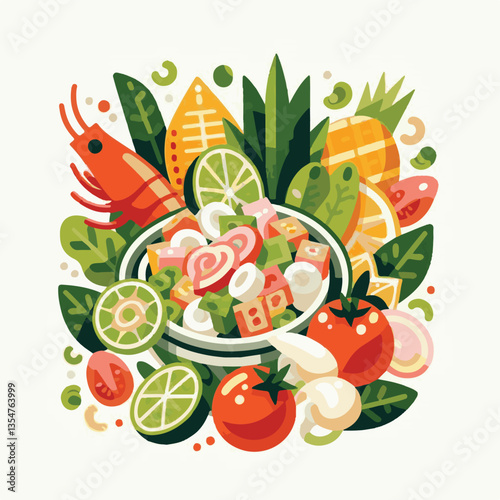ceviche, food, seafood, gourmet, lime, fresh, meal, fish, appetizer, delicious, cuisine, citrus, peru, peruvian, restaurant, raw, cebiche, marinated, cilantro, onion, seviche, lunch, background, salad