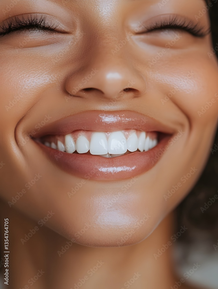 Fototapeta premium Confident woman with smooth, even skin texture